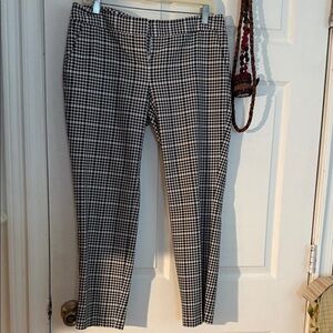 Express Women's Black and White Checkered Chinos